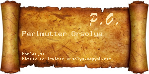 Perlmutter Orsolya névjegykártya